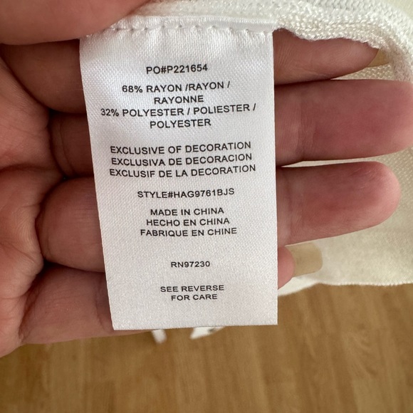 Steve Madden White Studded Cardigan SIZE L - Picture 7 of 8